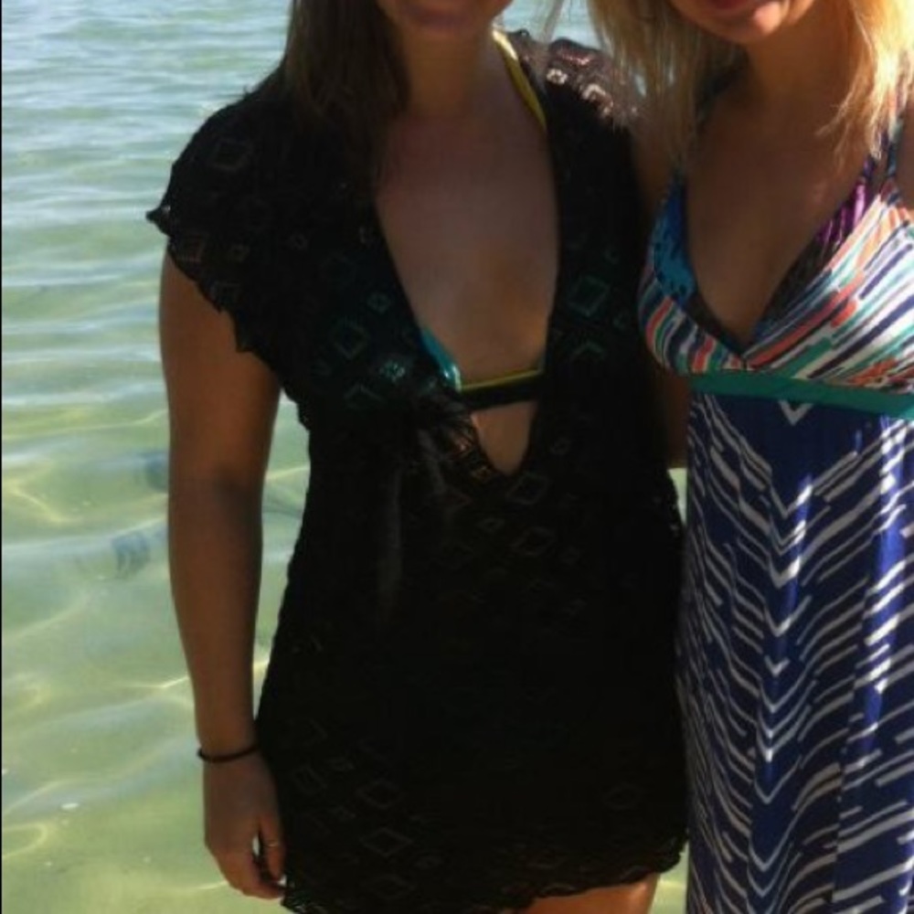 Becca Black Lace Beach Coverup